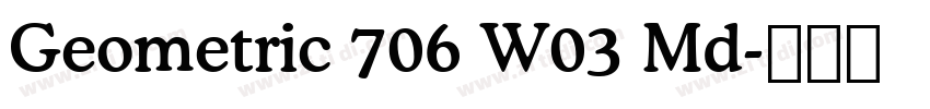 Geometric 706 W03 Md字体转换